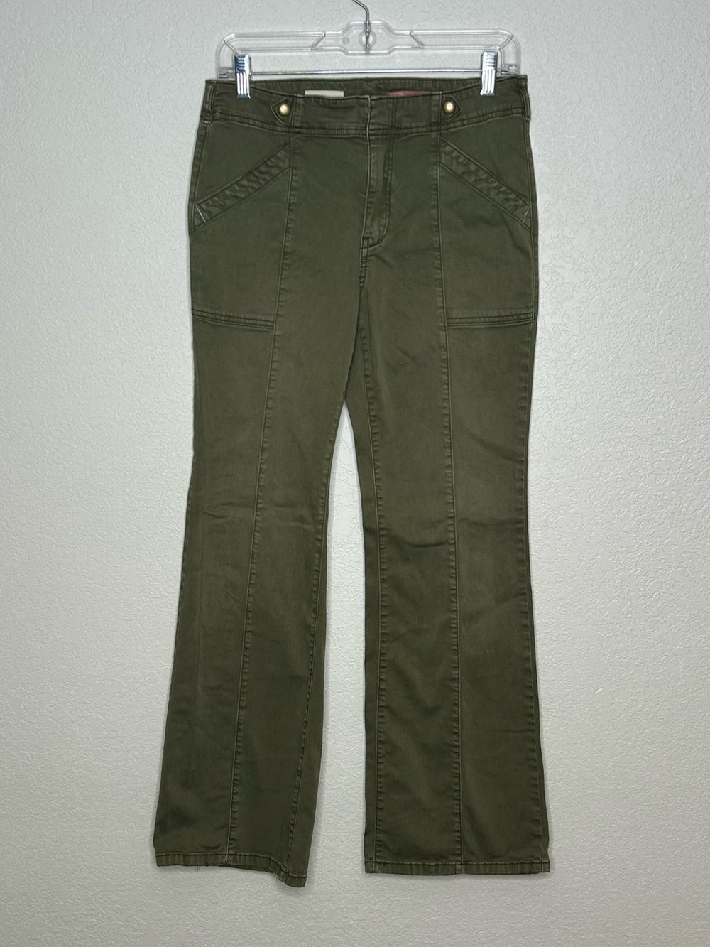 Anthropologie Pilcro Olive Green Casual Flare Jeans
